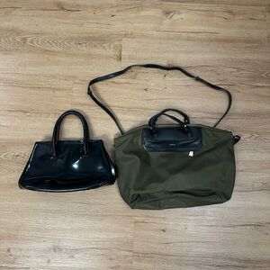 Furla bag lot green and black FLAWED project bags